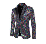 Shiny Gold Sequin Glitter Embellished Blazer Jacket Men Nightclub Prom Suit Coats Mens Costume Homme Stage Clothes For singers