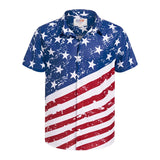 America Flag Graphic Shirts for Men Clothing 3D Printed Hawaiian Beach Shirts Short Sleeve y2k Tops Vintage Clothes Lapel Blouse