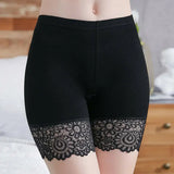 Sexy Lace Edge Soft Seamless Safety Short Pants Summer Under Skirt Shorts Modal Ice Silk Breathable Short Tights Women Underwear