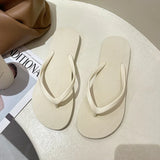 Solid Color Non-slip Leisure Couple Slippers Women Summer Beach Slippers Outdoor Women Flip Flops Breathable Beach sandals women