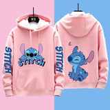 Miniso Funny Anime Autum Winter Men Women Hoodie Children Clothe Kid Girl Boy Lilo and Stitch Sweatshirt Manga Hoody Baby Casual