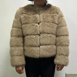 Faux Fox Fur Coat Women Winter Long Sleeve Luxury Raccoon Fur Jackets Thick Top Female Furry Coat Fluffy Synthetic Top Outwear