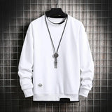 Men's Casual Sweatshirts Hoodie Men Fake Two Pieces Multi Color O-Neck Fashion Harajuku Style Male Sweatshirt New