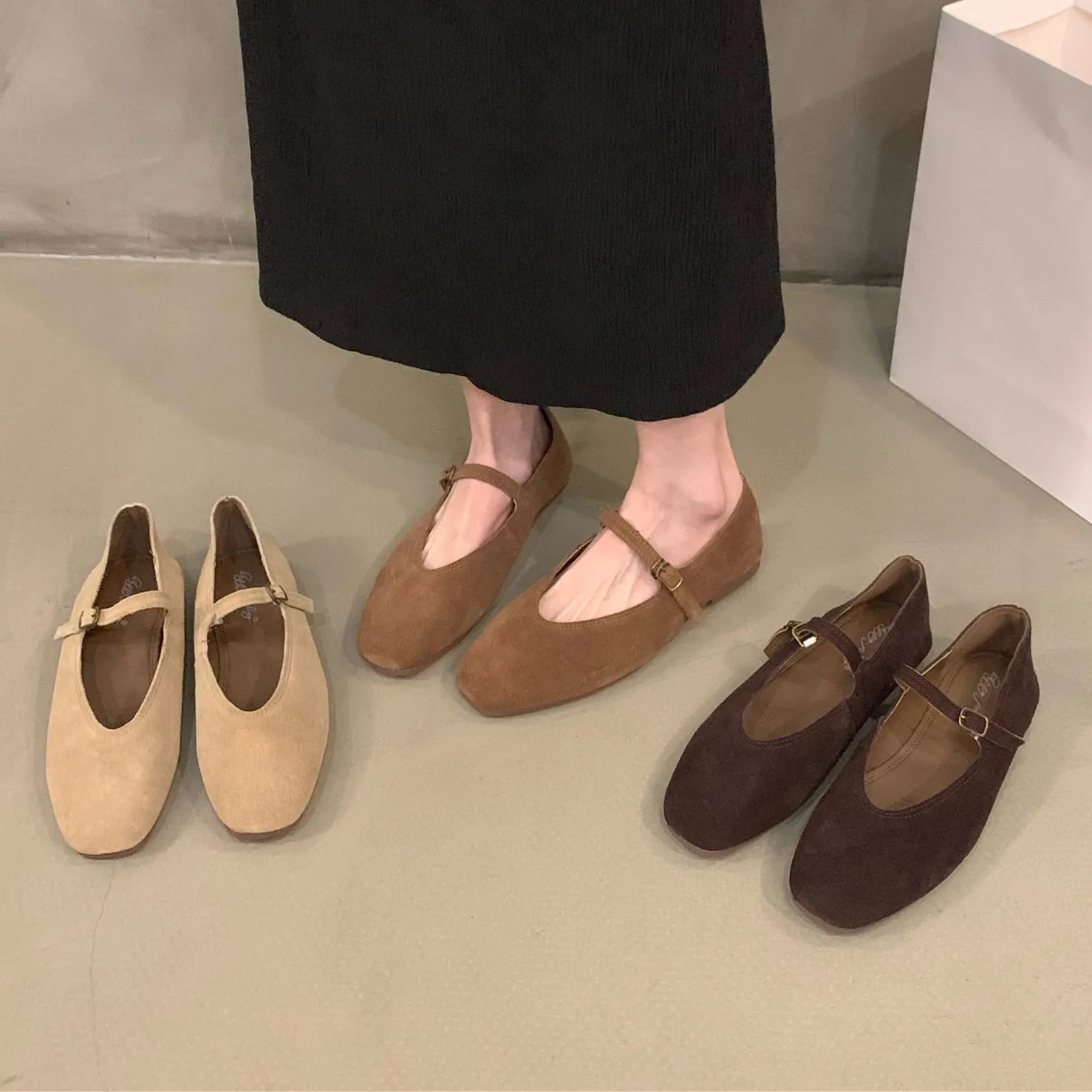 Bailamos Spring New Brand Women Flats Round Toe Shallow Slip On Ladies Casual Ballet Shoes Soft Leather Eelgant Dress Shoes