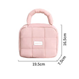 Fashion Puffy Cosmetic Bag Travel Quilted Toiletry Zipper Pouch Winter Girl Portable Makeup Accessories Bag Case