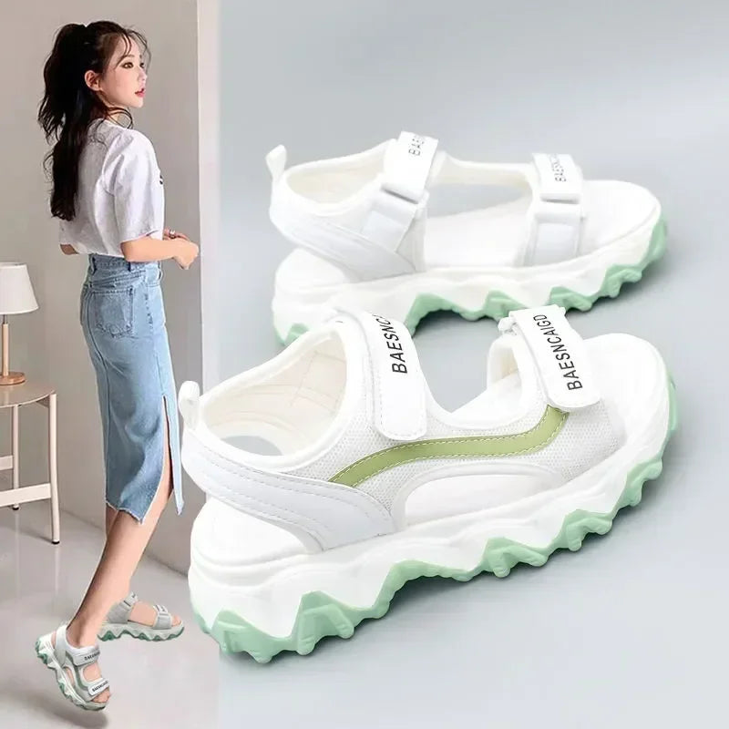 Ladies Sport Sandals Korean Version Thick Platform Shoes Casual Shoes Women Outdoor Beach Sports Sandalies Mujer