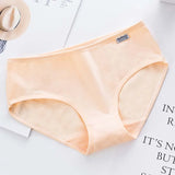 1Pcs Candy Color Cotton Panties for Women Seamless Breathable Cute Pink Mid Waist Solid Pantys Ladies Underwear Sexy Lingeries