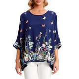 Blouse Plus Size New Batwing Casual Summer Blouse Women Boho Chiffon Shirt Top Shirt Women