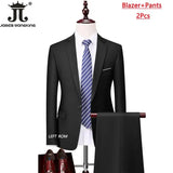 ( Jacket+Vest+Pants ) Formal Business Office Men's Suits Groom Wedding Dress Party Dress Solid colour Suit