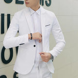 Spring Autumn Fashion New Men Slim Formal Solid Button Lapel Long Sleeve Pockets Back Slit Suit Business Coat jacket Blazer