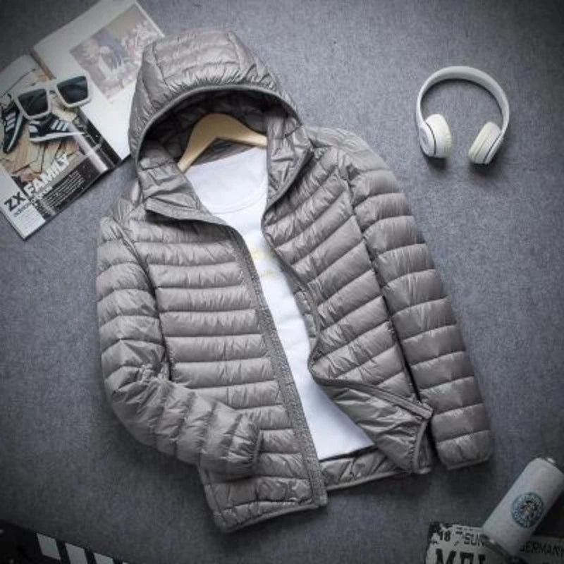 New Autumn And Winter Down Jacket Men's Fashion Hooded Super Light Warm Slim Coat Down Jacket Men's Coat