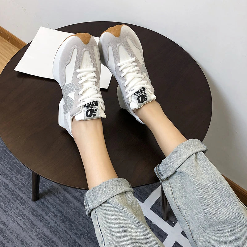 New Summer Shoes Designer Shoes Women's Causal Sneakers Woman Fashion Breathable Lace Up Sports Shoes for Women Platform Walking