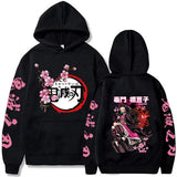 Harajuku Demon Slayer Plus Size Hoodie Kamado Nezuko Graphic Print Women Sweatshirts Long Sleeve Fashion Female Streetwear