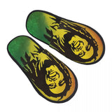 Custom Jamaica Singer Reggae Rock Bob Marley Comfort Scuff Memory Foam Slippers Women Hotel House Shoes