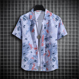 【14 colors】Men's Tropical Short Sleeve Printed Shirt  Unisex  Casual Tops