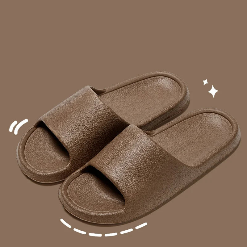 Thick Platform Bathroom Home Slippers Women Fashion Soft Sole EVA Indoor Slides Men sandals Summer Non-slip Flip Flops