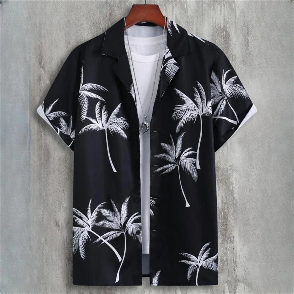 3D Printed Geometry Men's Shirts Color Block Graphics Fashion Button Short Sleeve Lapel Hawaiian Blouse shirts for men Summer