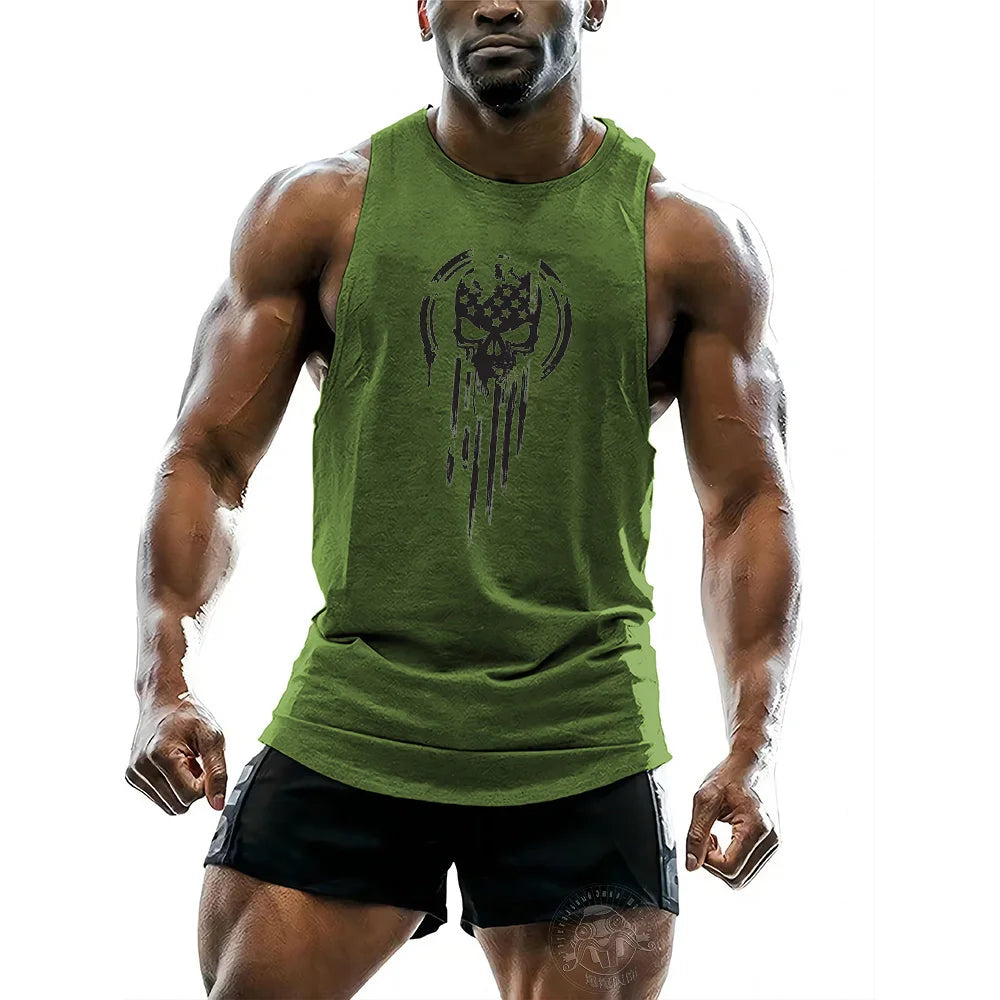 Summer new fitness sport men's vest Quick drying sleeveless T-shirt Fitness wear Basketball training vest men's sweatshirt tops