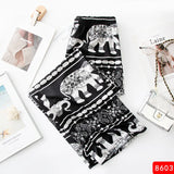 Women Wide Leg Pants High Waist Elephant Print Pant Summer Thin Straight Trousers Casual Bottoms Female Clothing Fashion