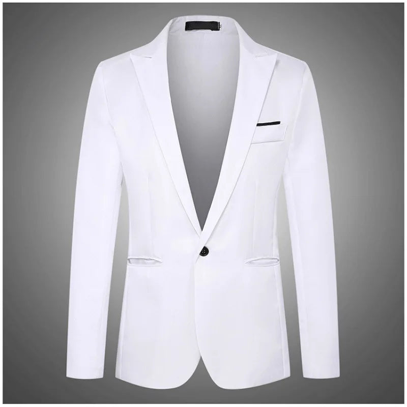 Fashionable Slim Men's Blazer Casual Single-breasted Wedding Jacket Youth Slim Fit Smooths Your Silhouette Wholesale