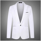 Fashionable Slim Men's Blazer Casual Single-breasted Wedding Jacket Youth Slim Fit Smooths Your Silhouette Wholesale