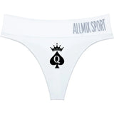 New Queen Spades Funny Print High-waist Underwear Women Sexy Panties Girls Thongs Female G String Pantie Temptation Intimates