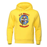 LOS POLLOS Hermanos Men's Hoodies Loose Pullover Letter Print Male Sweatshirts Chicken Brothers Pullovers Warm Breathable Hoody