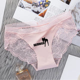 Sexy Lace Seamless Women Briefs Underwear with Russian words and cute emoji Printing Panties Asain Size Lanmaocat Wholesale