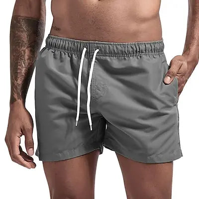 Men's Swim Shorts Swim Trunks Quick Dry Board Shorts Bathing Suit Breathable Drawstring With Pockets for Surfing Beach Summer