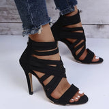 New Summer Women's Shoes Sexy Open Toe Gladiator Shoes Women's High Heels Dress Party Wedding High Heels Sandals