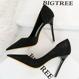 BIGTREE Shoes Designer New Women Pumps Pointed Toe High Heels Ladies Shoes Fashion Heels Pumps Sexy Party Shoes Plus Size 43