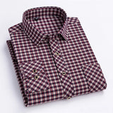 New Cotton Flannel Shirts For Men's Long Sleeve Soft Regular-fit Brushed Single Pocket Comfortable Casual Fashion Plaid Shirts