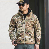 Ultralight Waterproof Military Camo Tactical Jacket Men Winter Polar Windproof Warm Padded Coat Hooded Windbreaker Outerwear