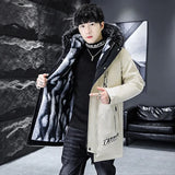 Winter Men's Long Jacket Fashion Male Thermal Parkas Coats Casual Men Classic Fur Collar Warm Padded Jackets Clothing