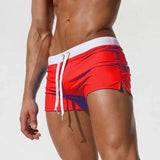 Summer Waterproof Quick-drying Swimsuit Men's Fashion Multi-color Comfortable Swimsuit Bottoms Boxer Briefs Beach Shorts