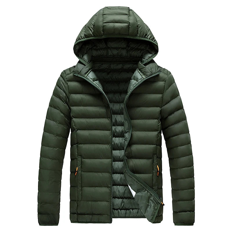 Men New Autumn Winter Warm Waterproof Parkas Jacket Coat Mens Hooded Casual Outwear Detachable Hat Outfits Parkas Coat Male