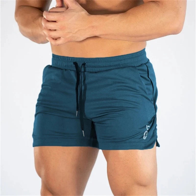 NEW Fitness sports Shorts Man Summer Gyms Workout Male Breathable Mesh shorts Quick Dry Beach Short Pants men Sportswear