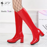 Costumes 60s 70s Go Go Boot Retro1960s Ladies Women's Knee-High Boots Fancy Dress Gogo Party Dance Gothic Shoes