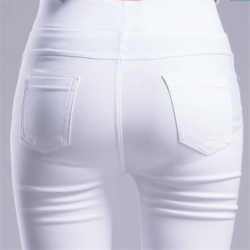 Women Summer Elastic Casual Stretch Skinny Leggings Slim Pencil Pants