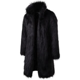 Men's Winter Clothing Imitation Fur Coat Quick Sale Black and White Fashion Personality Casual Men's Long Fur Coat