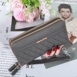 Long Women's Wallet Female Purses Tassel Coin Purse Card Holder Wallets Double Zipper Pu Leather Clutch Luxury Money Phone Bag