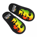 Custom Jamaica Singer Reggae Rock Bob Marley Comfort Scuff Memory Foam Slippers Women Hotel House Shoes