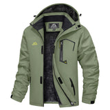 Men's Hooded Fleece Ski Jacket Waterproof Thermal Thick Warm Parka Coats Winter Snow Jacket