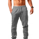 Men Sports Jogging Sweatpants Splicing Casual Pure Color Cotton Straight Trousers Large Size Home Long Pants