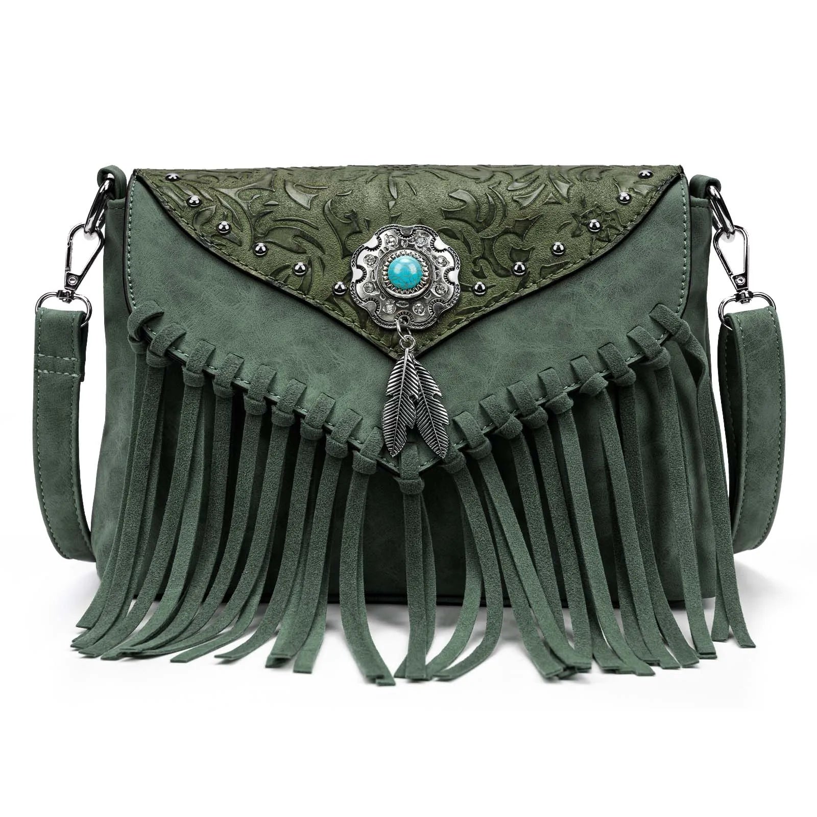 Celela Original Design Shoulder Bag For Women PU Leather Luxury Clutch Designer Handbags Western Purse Fringe Messenger Bag