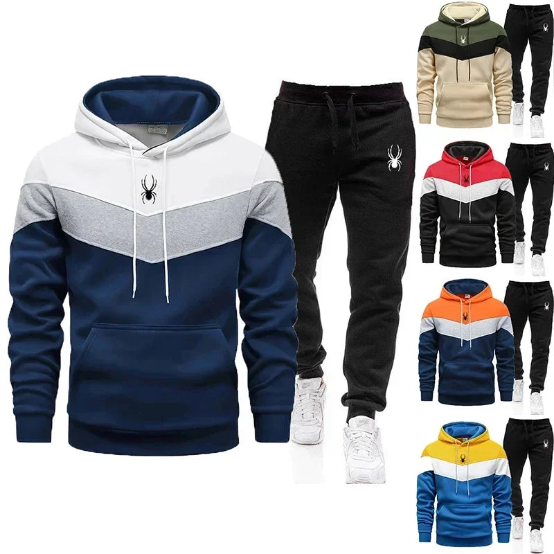 Men's Clothing Casual Sweatshirt Suit Sweatshirts for Men Daily Tricolor Hoodies Hot High-Quality Sports Tracksuit Jogging