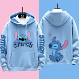 Miniso Funny Anime Autum Winter Men Women Hoodie Children Clothe Kid Girl Boy Lilo and Stitch Sweatshirt Manga Hoody Baby Casual