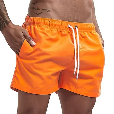 Men's Swim Shorts Swim Trunks Quick Dry Board Shorts Bathing Suit Breathable Drawstring With Pockets for Surfing Beach Summer