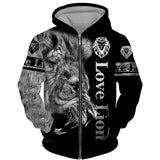 Autumn and Winter Men's Tracksuit 3D The Lion Print Zipper Hoodies Sweatshirts Pants Sets Casual Mens Clothing Women's Tracksuit