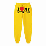 Women’S Fleece Lined Sweatpants Valentine'S Day Love My Boyfriend PrintPants Bottom Sweatpants Joggers Pants High Waisted Pants